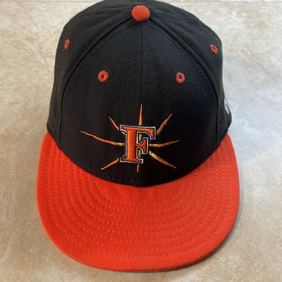 New Era 59FIFTY Frederick Key Fitted Hat 7 3/8 Black Orange 100% Wool Cap - Picture 12 of 13